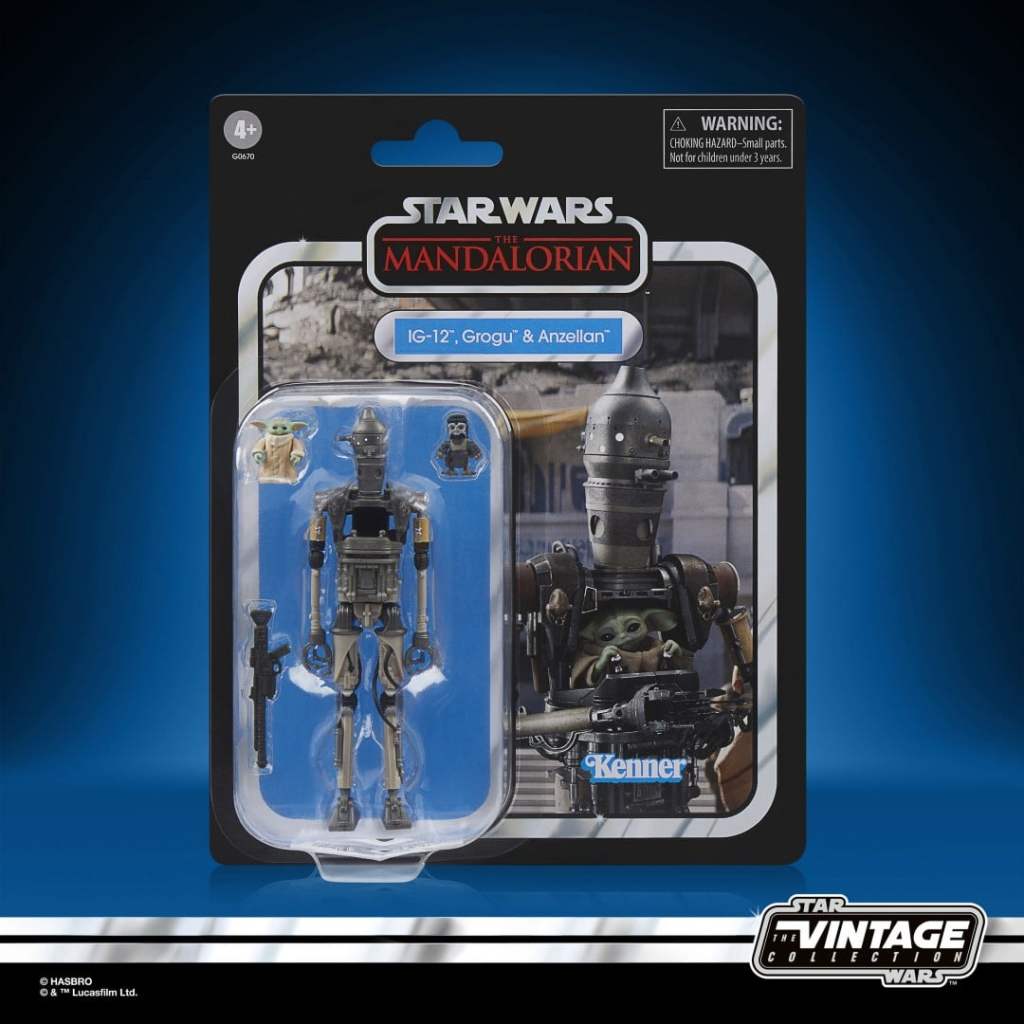 Hasbro Star Wars 3.75″ Vintage Collection IG-12, Grogu & Anzellan-Set vorbestellbar
